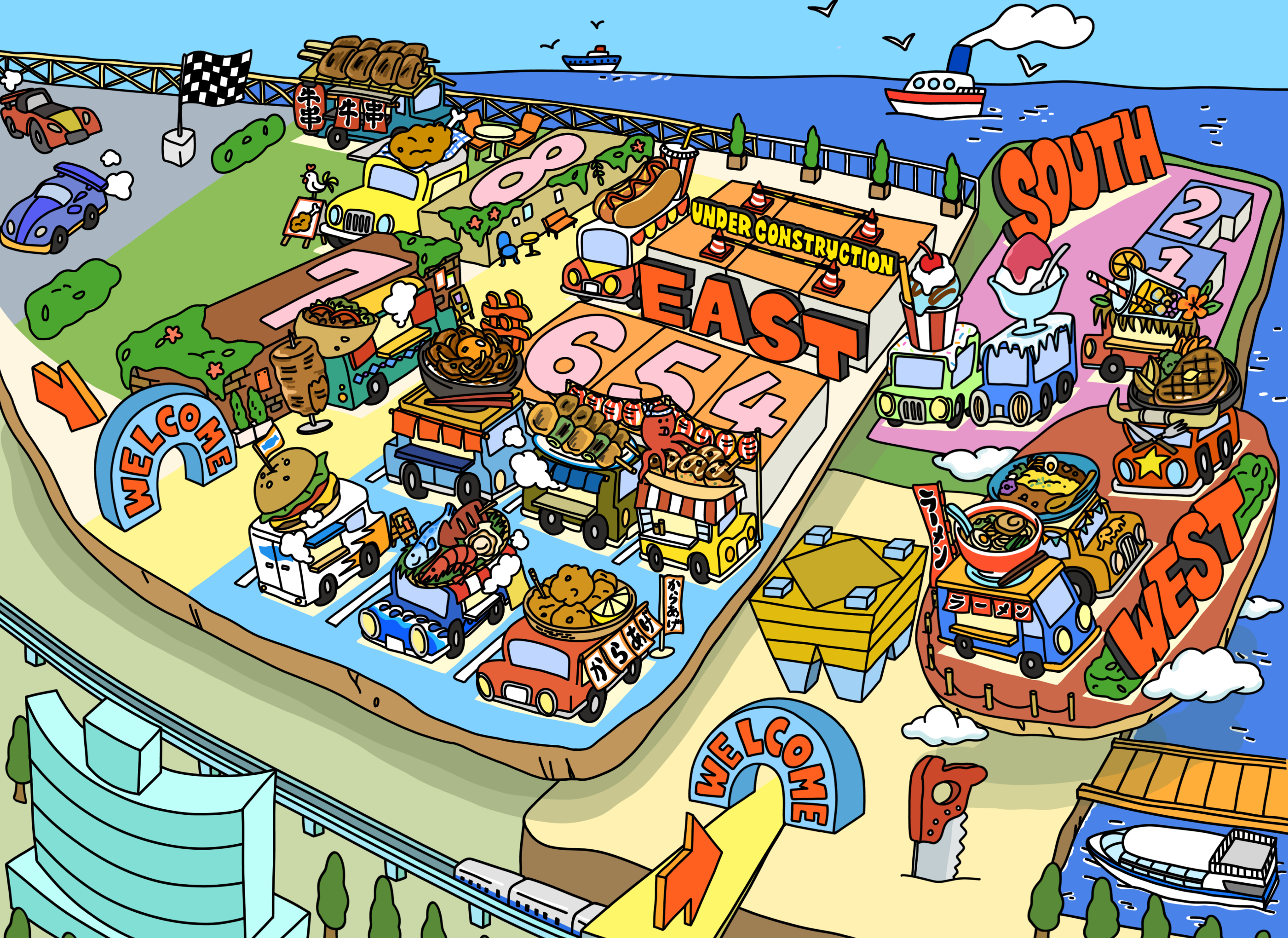 JMS グルメストリート マップ